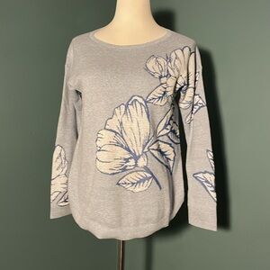 Chico’s size 1 sweater flower